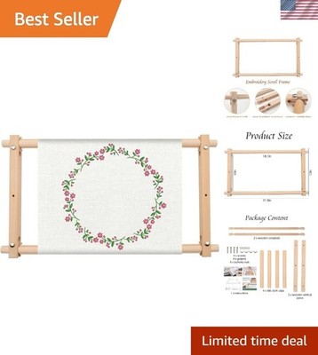 Moisture-Resistant Beech Wood Cross Stitch Frame - Easy to Use & Assemble