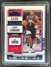 2023-24 Panini Contenders Kawhi Leonard Game Ticket Blue Season #/49 Clippers