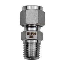 1/4" Tube OD x 1/4" NPT Male 304 Stainless Steel Compression Fitting Ferrule
