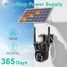 5G Wifi Solar Powered Security 8MP Wireless Camera PTZ Waterproof Surveillance