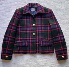 VTG preppy United Colors of Benetton Plaid Blazer Jacket w Gold Buttons M/10 