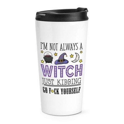 Gift Base Thermobecher I'm Not Always A Witch 16oz Edelstahl Weiß Doppelwand