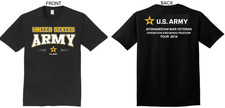 ARMY*AFGHANISTAN WAR OEF*TOUR 2014* 2-SIDED SHIRT. ARMY OFFICIALLY LICENSED