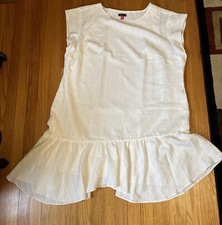 Vince Camuto Ivory Asymmetrical Dress With Belt - 20W