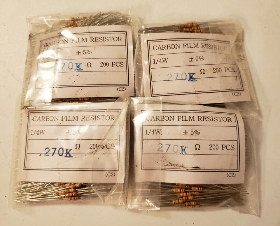 Box of 800 Yageo Carbon Film Resistors CFR-25JB-270K 270KQBK-ND 270K 5% 1/4W - Image 4 of 4