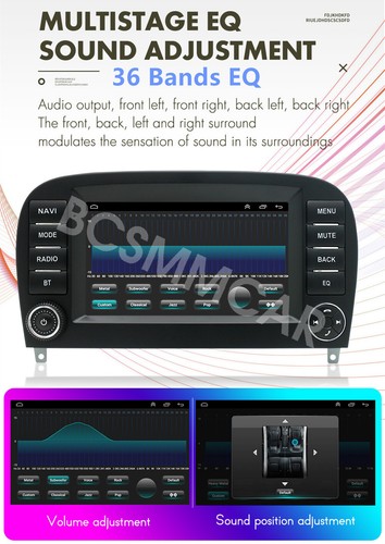 Android 13 Touch Screen 4+32G Fit For Mercedes Benz R230 SL600 SL65 2005-2012 - Picture 10 of 22