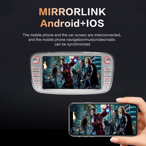 Autoradio Android 12 Carplay GPS Navi WIFI USB Für Ford Focus MK2 Mondeo C S Max - Picture 14 of 24