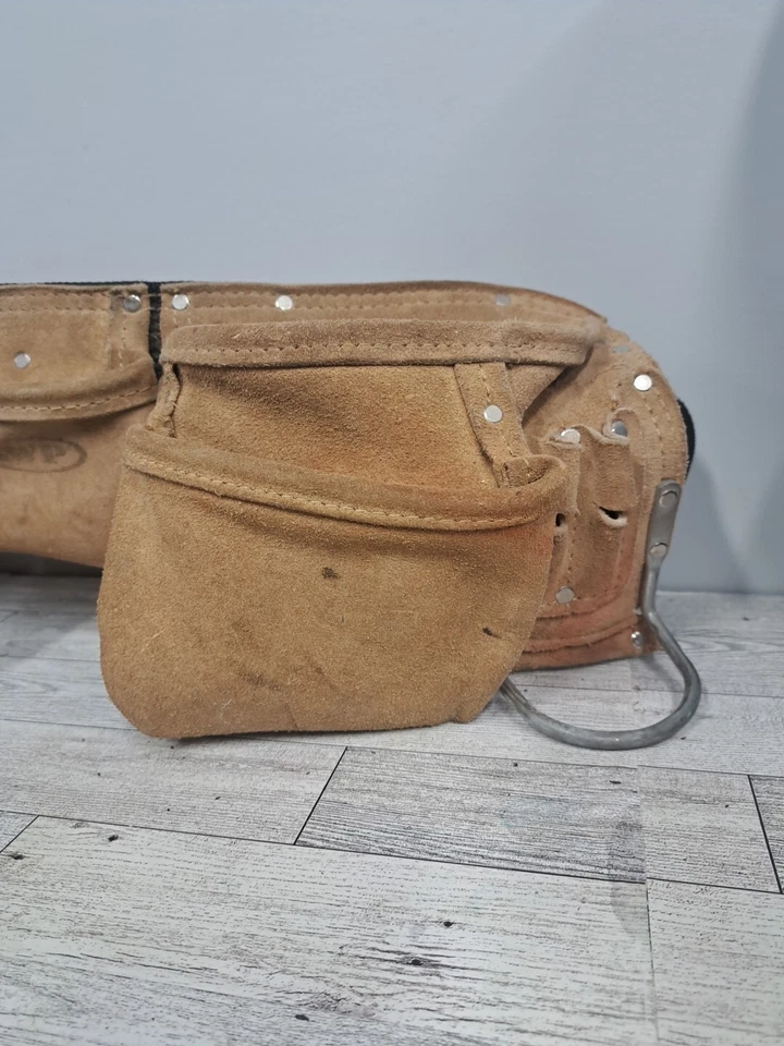 Cinturón de herramientas utilitarias para contratista general de construcción de cuero AWP ajustable Foto 2 de 4