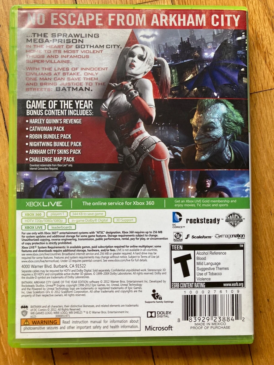 Batman: Arkham City and Asylum Game of the Year Editions (Xbox 360) CIB