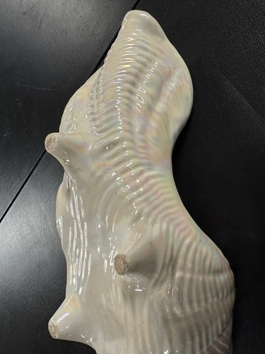 Lusterware Porcelain Vintage Long Footed Clamshell Vase Made In USA #118 - Picture 13 of 14
