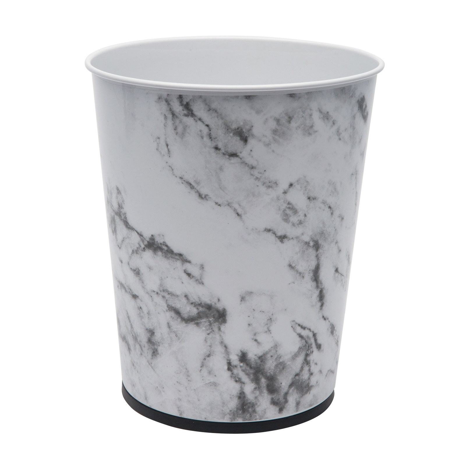 Bath Bliss Stainless Steel Trash Can in Marble - 7.7
