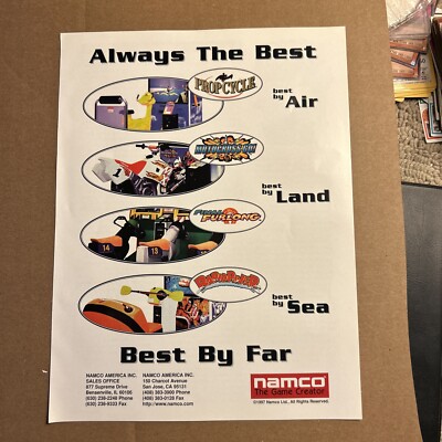 original ad 11- 8.5'' 1998 Prop Cycle Motocross Go ARCADE VIDEO