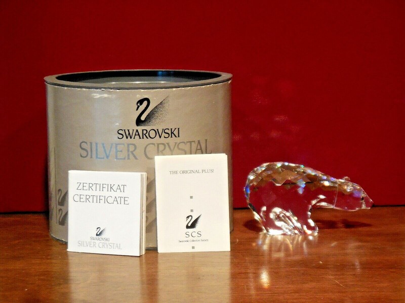 Swarovski Silver Crystal Polar Bear MIB 