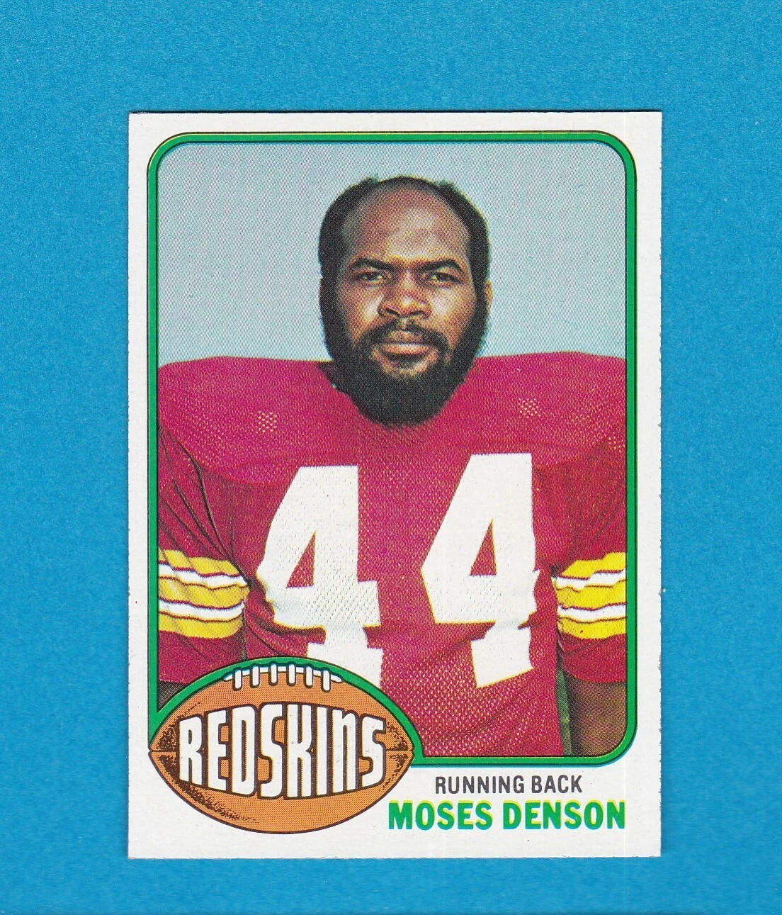 1976 TOPPS FOOTBALL SET BREAK 212 MOSES DENSON REDSKINS NM/MT