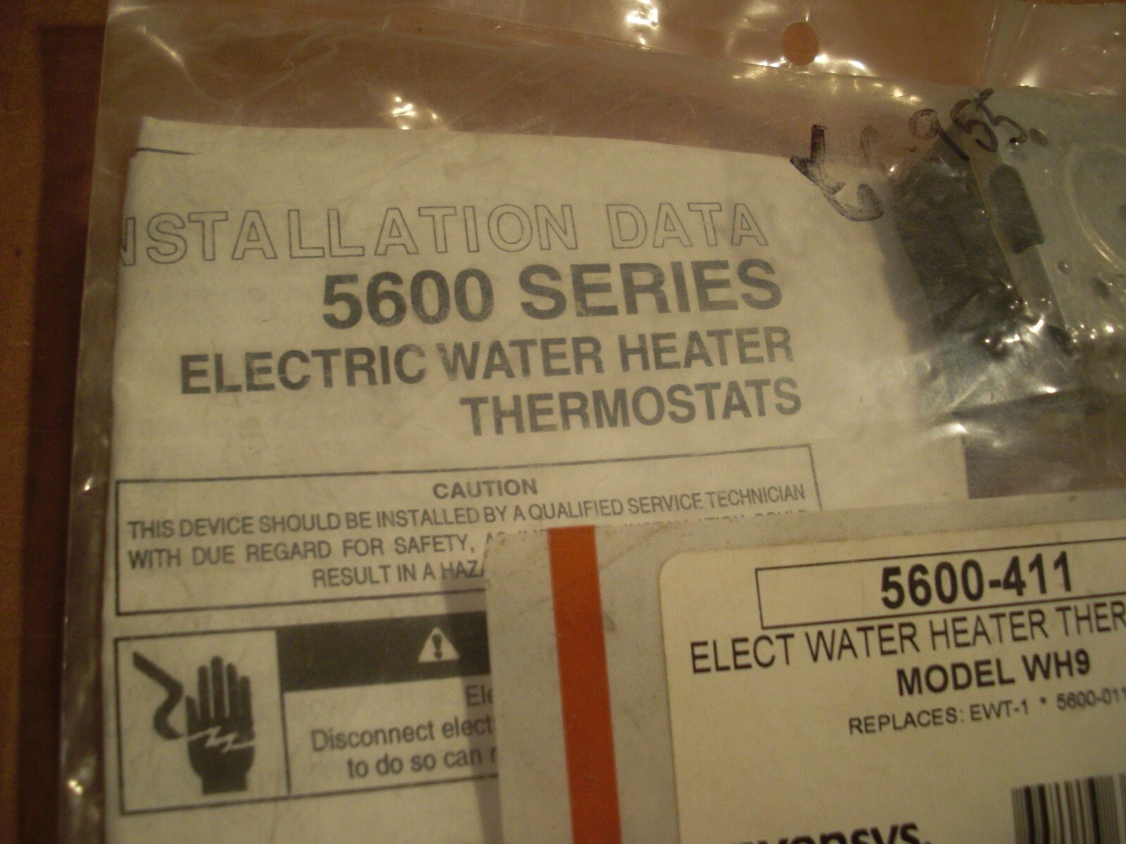 Electric Water Heater Thermostat Robertshaw 5600411 Model Wh9 Rplcs