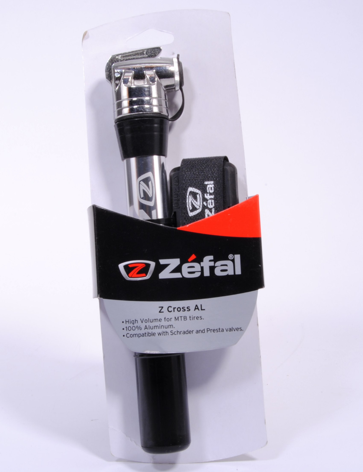 Zefal Bicycle Pump Mini Z Cross AL, Presta/Schrader