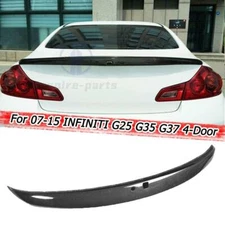 FOR 07-15 INFINITI G25 G35 G37 Q40 4-Door SEDAN CARBON FIBER STYLE TRUNK SPOILER