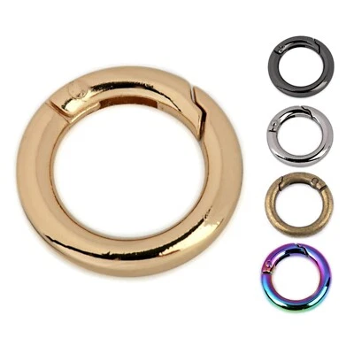 Karabiner Ring 18mm Gold, Silber, Schwarz, Regenbogen, Altmessing - 1 /5/10 Stk. - Bild 1 von 4