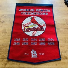 ST LOUIS CARDINALS MLB BASEBALL  WOOL 24X36 DYNASTY BANNER World Series Champion