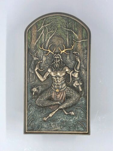 Cernunnos Celtic Horned God Of Animals & Forest Trinket Box with Lid by Veronese - Afbeelding 1 van 3