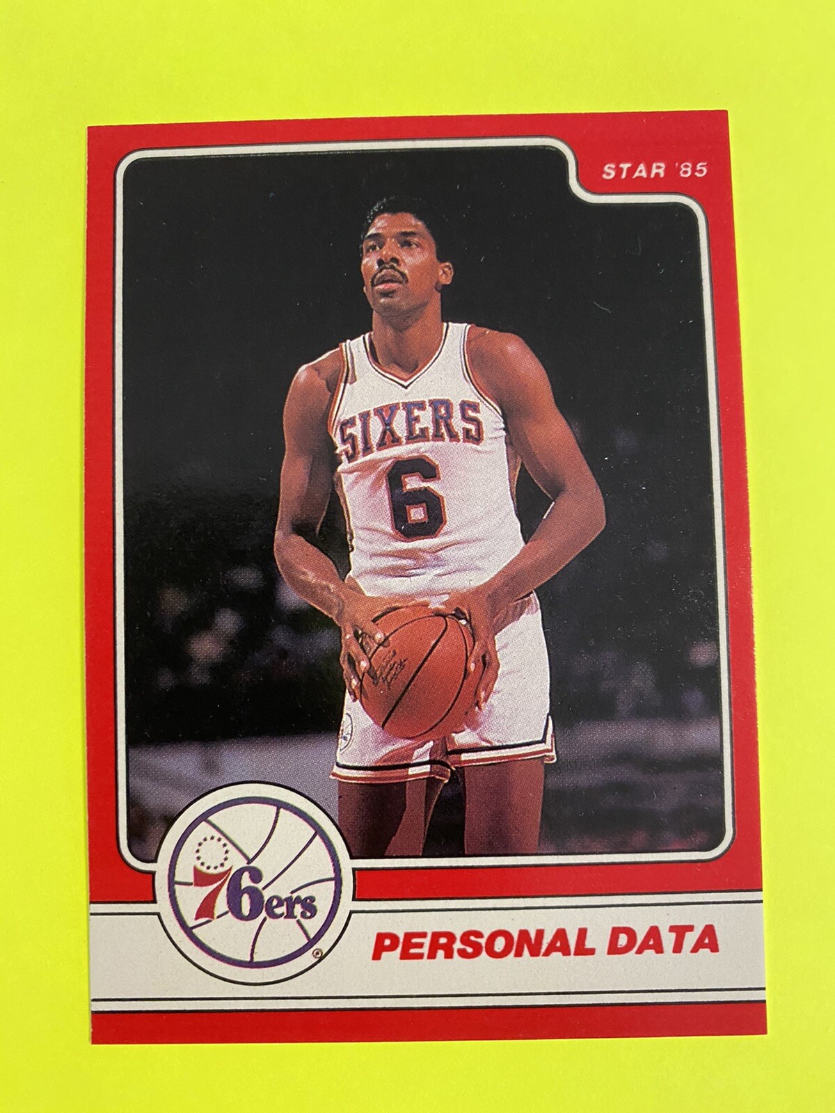 1985 Star Julius Erving #17 Basketball Card 76'ers NM Condition 221689 ...