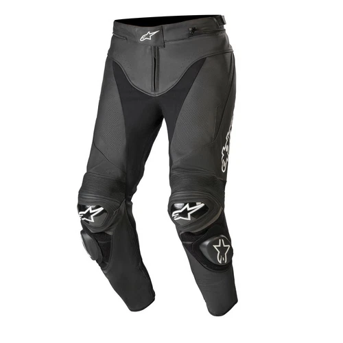 Alpinestars Track V2 Leather Motorcycle Trouser Pants - Black
