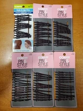 6 Packs of 12: Conair Pin & Style Hair Bobby Pins, Brown #55638 (6387-R8P5a)