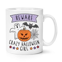 Beware VerrüCkte Halloween MäDchen 284Ml Becher Tasse Geist KüRbis Scary Tochter