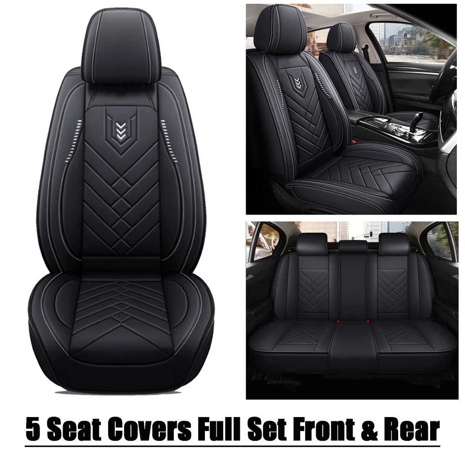 For ACURA RDX 2008-2023 Faux Leather Seat Cover Front + Rear Protector Cushion - Image 3 of 4