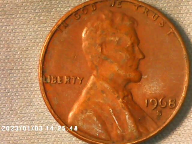 1968s DDO,RPM copper penny error coin bold doubling on 