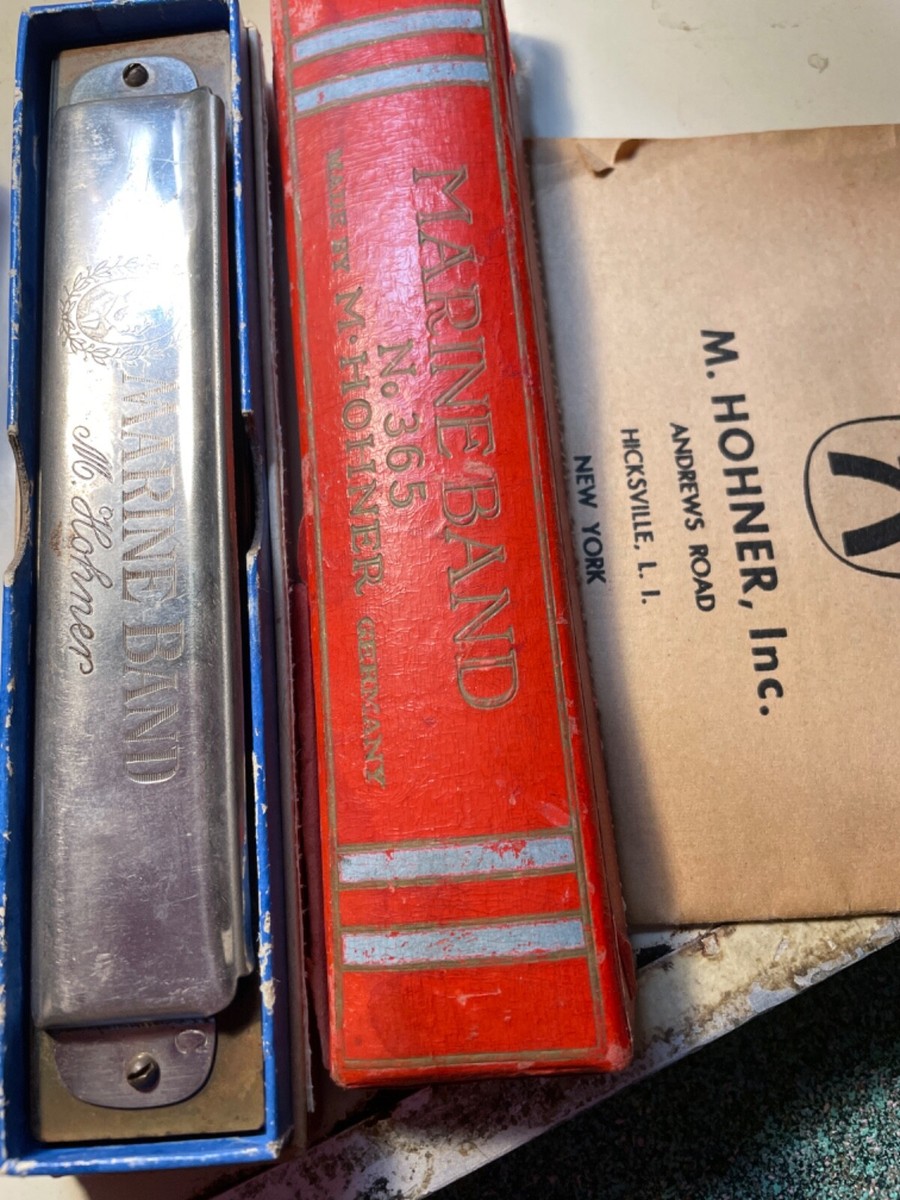 Vintage M Hohner Marine Band No 365 Harmonica Made In