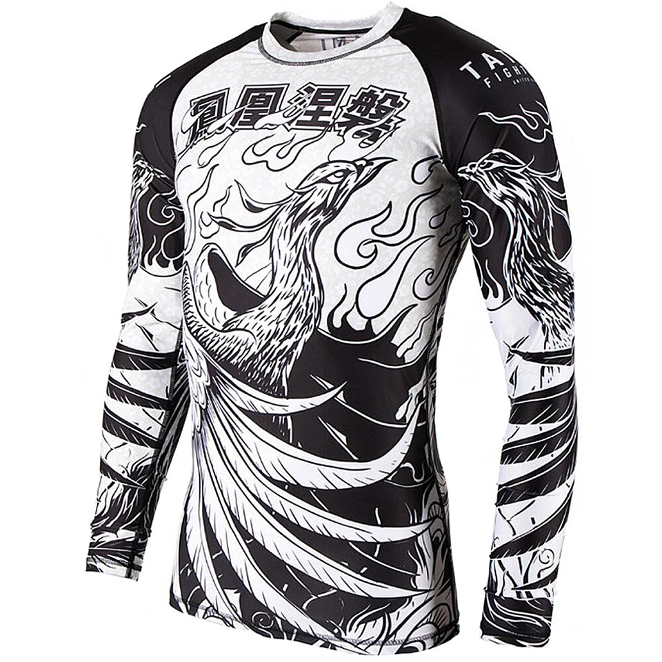 Tatami Fightwear Meerkatsu Phoenix Rising BJJ Manga Larga Rashguard Foto 2 de 4