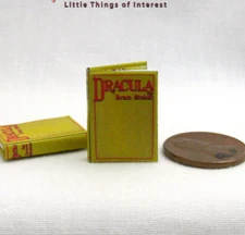 DRACULA Miniature 1:12 Scale Readable Illustrated Book Vampire Horror