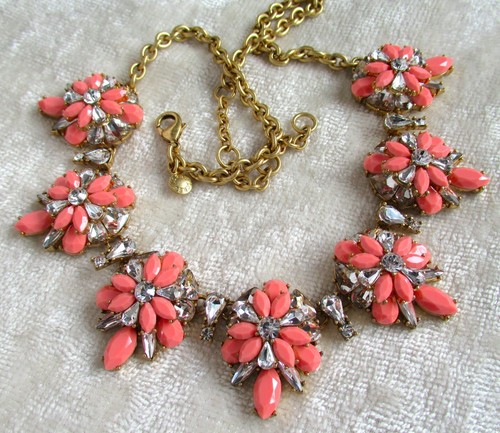 J Crew Pink Coral And Crystal 