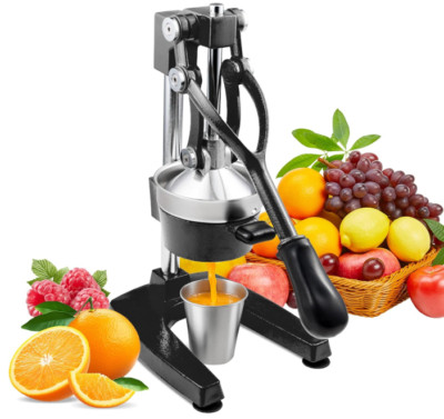 Heavy Duty Manual Citrus Juicer Press for Lemon, Orange, Pomegranate   Black