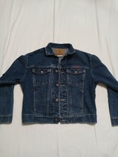 Vintage Wrangler Denim Jean Jacket Size Youth Large Made In USA