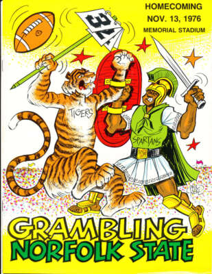 11/13 1976 Grambling vs Norfolk State football program phil neel art bx31