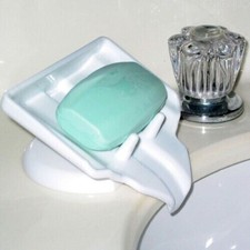 Soap Dish Self Draining  Soap Saver Suction Cup Bathroom