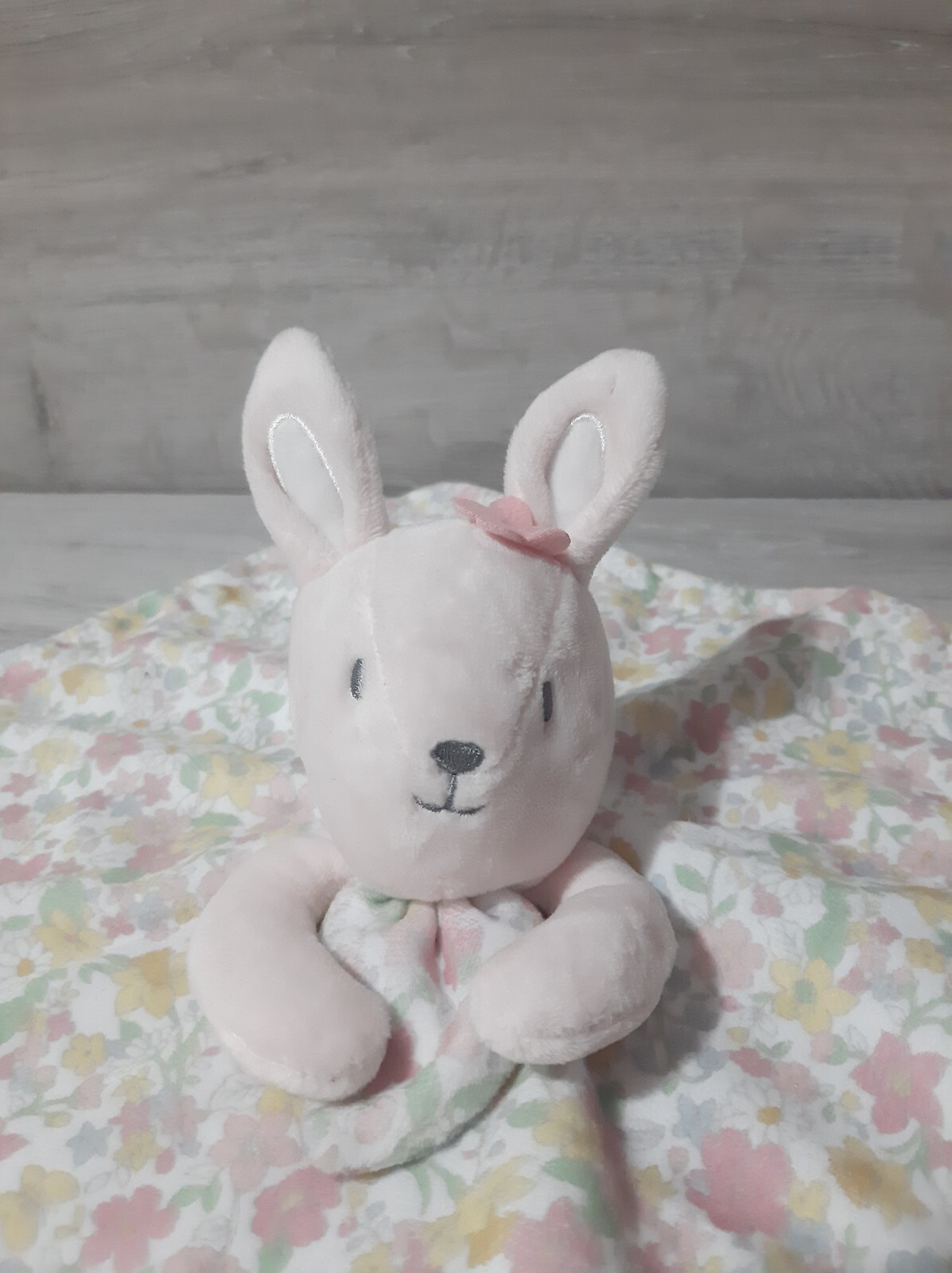 Little Nutmeg Bunny Rabbit Pink Floral Baby Comforter Blankie Soother