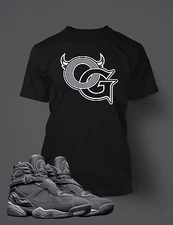 OG Sneaker Tee Retro J8 Cool Gray Shoe Men's Graphic Big Tall Sm Hip Street Wear