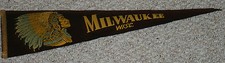 1950's Milwaukee State Fair (Brave) Full Size 26.5" Pennant