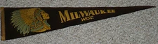1950's Milwaukee State Fair (Brave) Full Size 26.5" Pennant