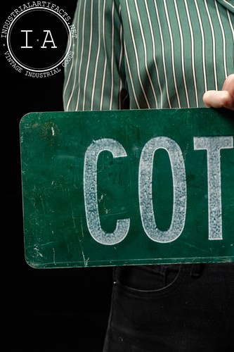 Vintage Painted Tin "Cottage St." Street Sign - Picture 2 of 8