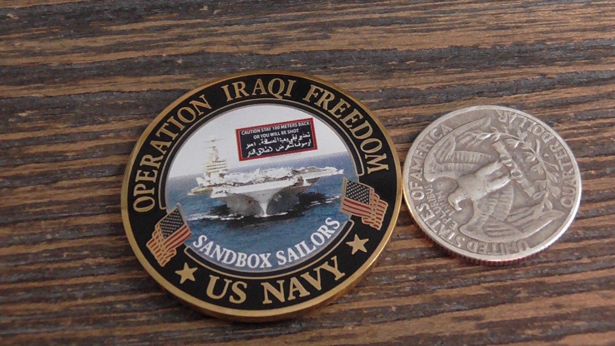 USN Operation Iraqi Freedom OIF Sandbox Sailors Challenge Coin #458X | eBay