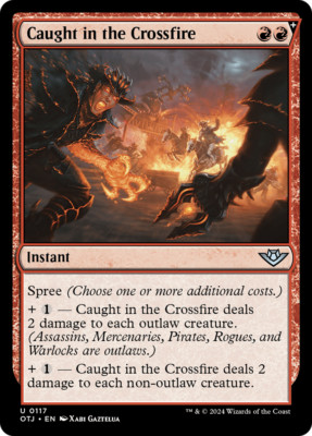 x1 Caught in the Crossfire OTJ MTG 117 UNCOMMON M/NM 1x