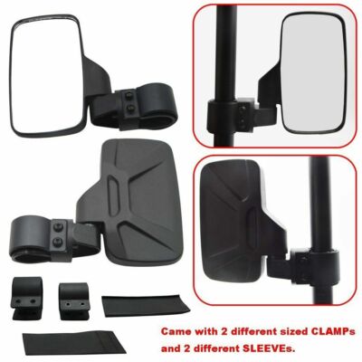 Breakaway Side Rear View Mirrors W/Grab Handle For Kubota RTV