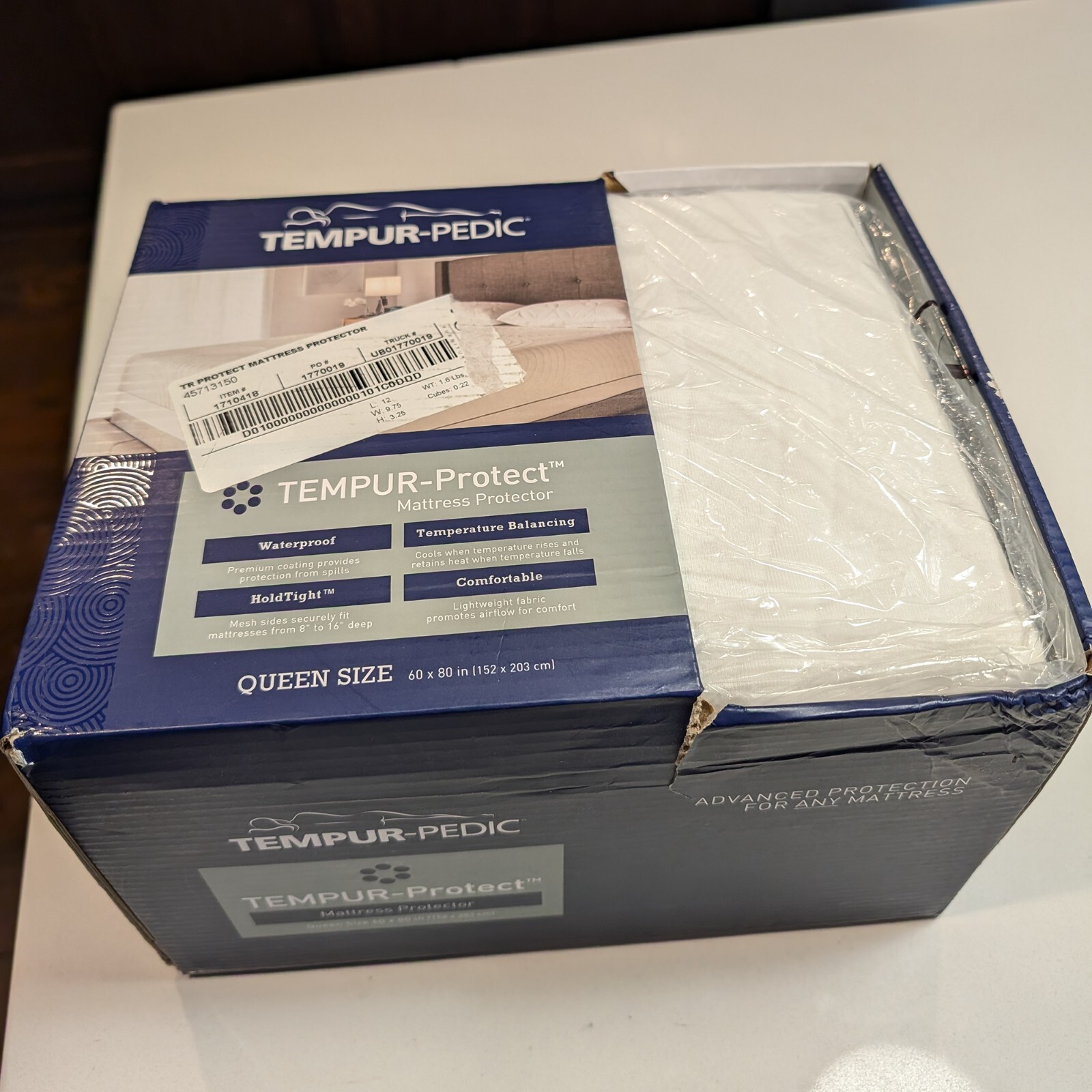 QUEEN TempurPedic TempurProtect Mattress Protector (NEW IN BOX) eBay