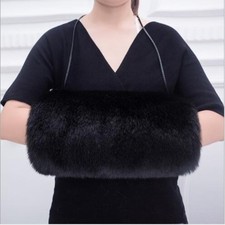 Women Hand Faux Fur Winter Muff Fluffy Wedding Bridal Gloves Warmer Accessories