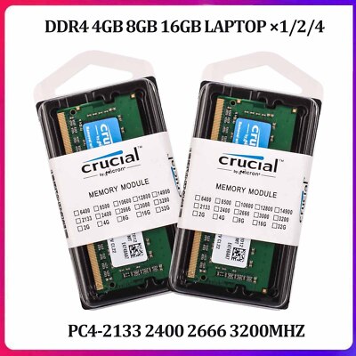 Crucial RA 16Go DDR4 3200Hz CL22 (ou 2933Hz ou 2666Hz) éoire