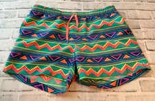 Chubbies Shorts Mens Large Hybrid Swim Outdoor Preppy Clubhouse Southwest Aztec